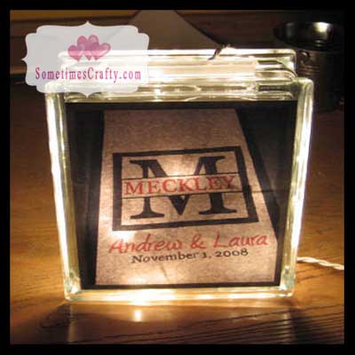DIY Lighted Glass Block
