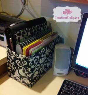 Cereal Box Turned File Holder