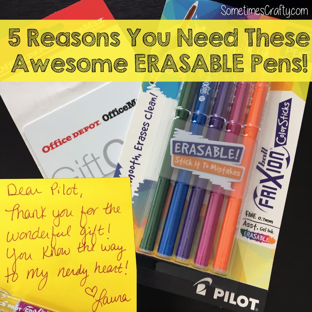 5 Reasons You Need These Pilot Frixion Erasable Pens - Sometimes Crafty