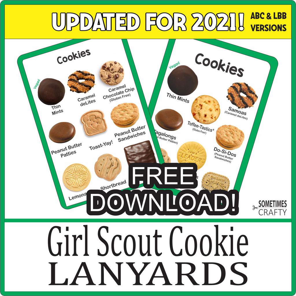 Free LBB & ABC Girl Scout Cookie Card Lanyard Printables