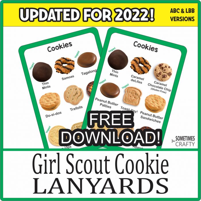 Free Printable 2022 Girl Scout Cookie Troop Lanyard Sales Tool