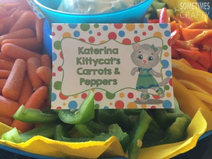 Daniel Tiger food - Katerina Kittycat's Carrots & Peppers