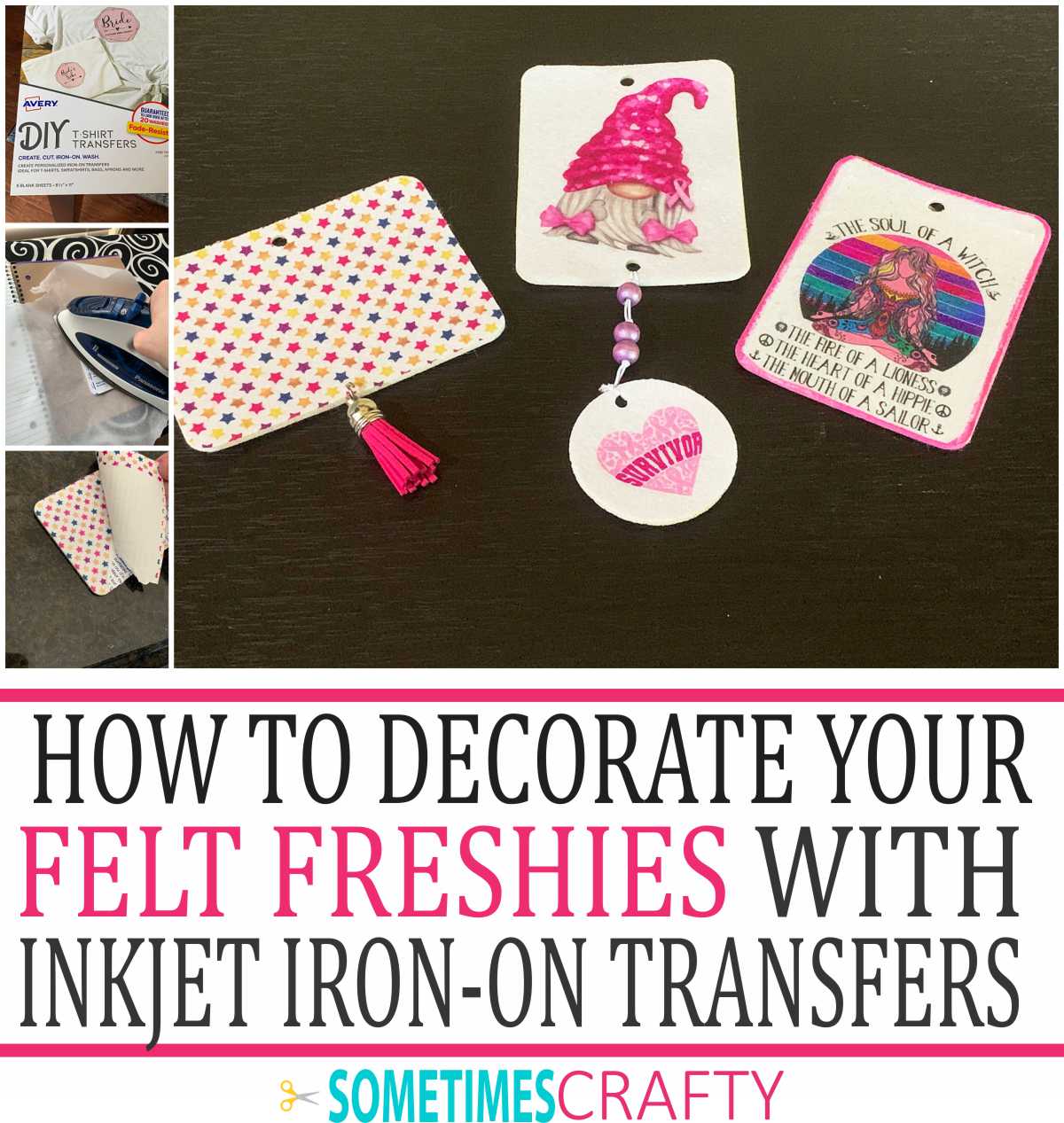 How to Decorate Felt Air Freshener with Avery Inkjet Iron on
