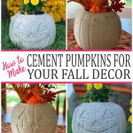 Cement Pumpkins for Indoor or Outdoor Fall Decor