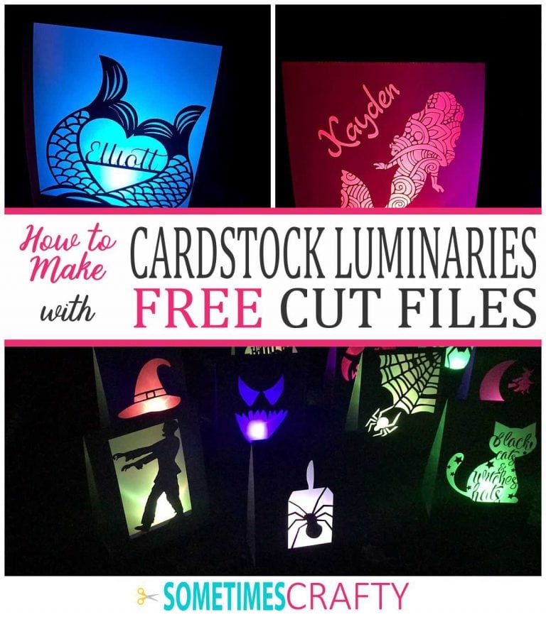 How to Make a Cardstock Luminary - Free Cut Files